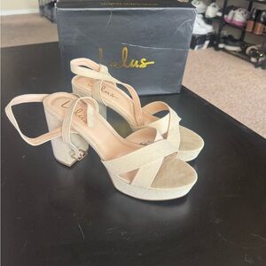 Lulu tie sandals Nude